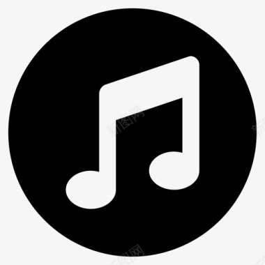 音符矢量素材音乐音符播放器图标