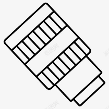 相机手绘线条相机镜头摄影摄影线条图标图标