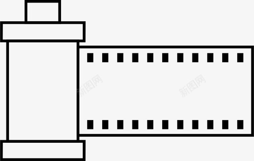 彩色相机胶卷胶卷照相机胶卷照片图标
