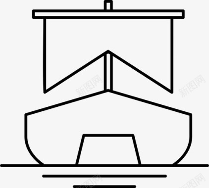 帆船游轮假日图标