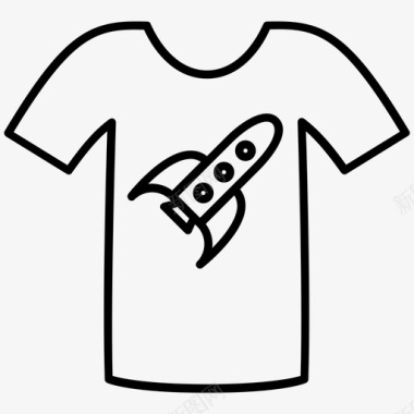 火箭衫太空船上衣图标
