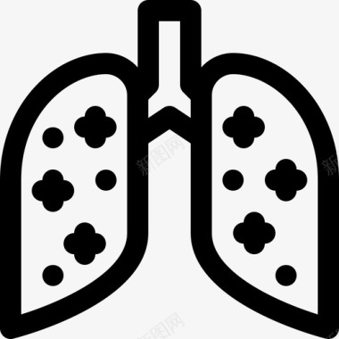 病毒肺炎冠状病毒感染图标