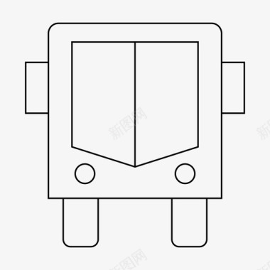 公共汽车侧面公共汽车长途汽车交通工具图标