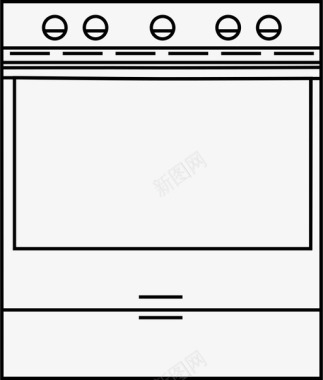主动加热厨房燃烧器加热器烤箱图标