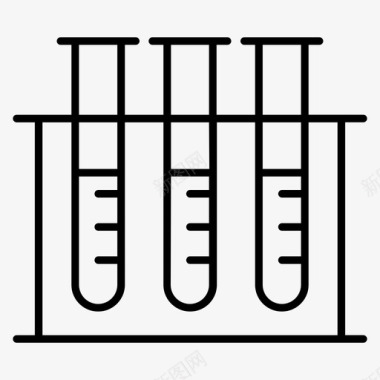 生物分子科学试管分析生物学图标