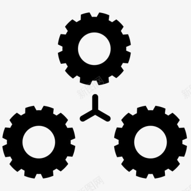 三月数据分析齿轮工程工业图标