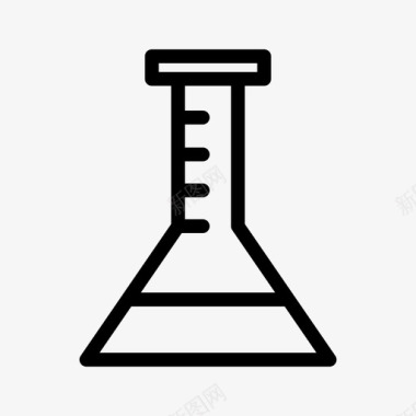 矢量试管烧瓶化学实验图标