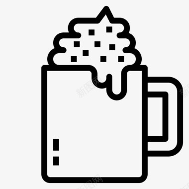 饮料咖啡奶油图标