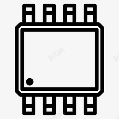 RFID芯片半导体芯片电子图标