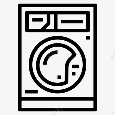 洗衣机干衣机洗衣机洗衣服务图标