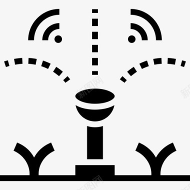 古建筑水车洒水车智能家居1个黑色填充物图标