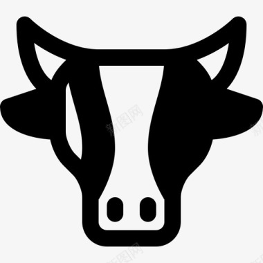 牛动物头图标