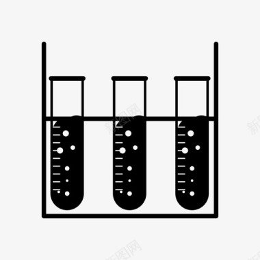 科学小实验烧瓶教育实验图标