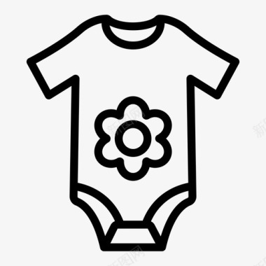 婴儿套装儿童服装图标
