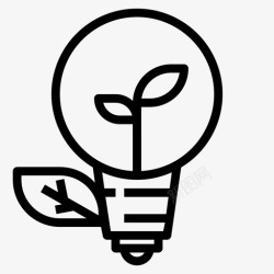 生态观念生态学灯泡能源高清图片