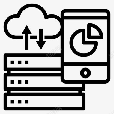 云服务器服务器云数据库图标
