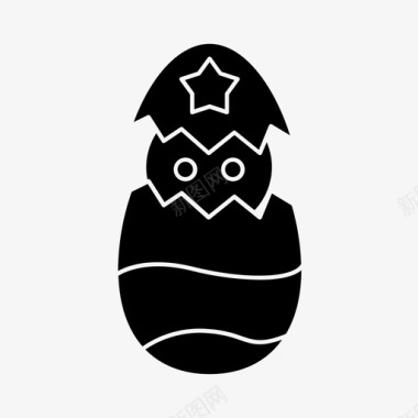 鸡蛋里的鸡基督教复活节图标