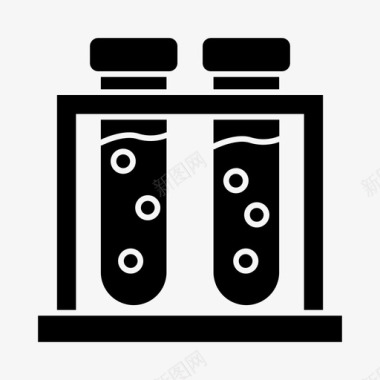 化学研究试管试管瓶子教育图标