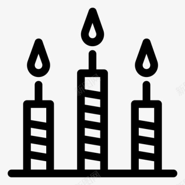 蜡烛蜡烛生日庆典图标