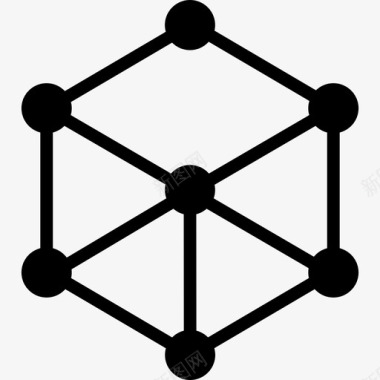 虚拟背景全息图立方体技术图标