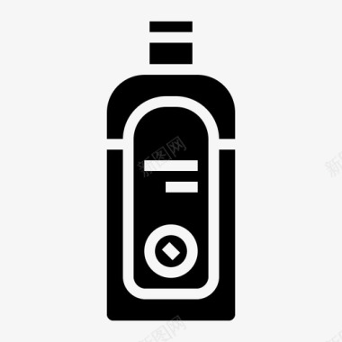 消毒液瓶清洁图标
