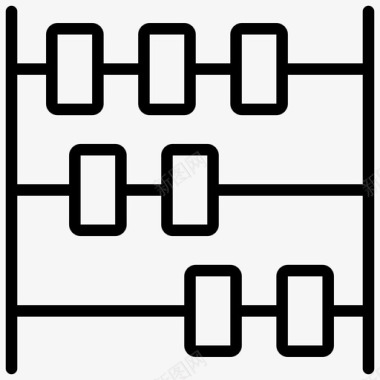 算盘模型数数算盘教育图标