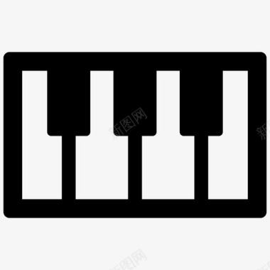 钢琴钢琴键盘音乐乐器图标