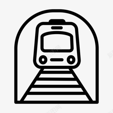 公交地铁标识地铁列车送货铁路图标