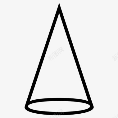 圆锥体几何学帽子图标
