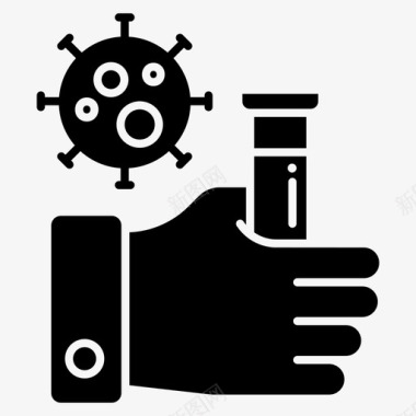 检验合格检验冠状病毒实验室图标