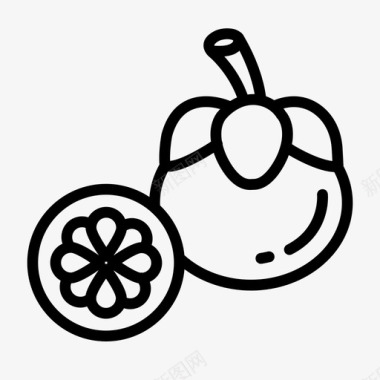 山竹山竹食品水果图标