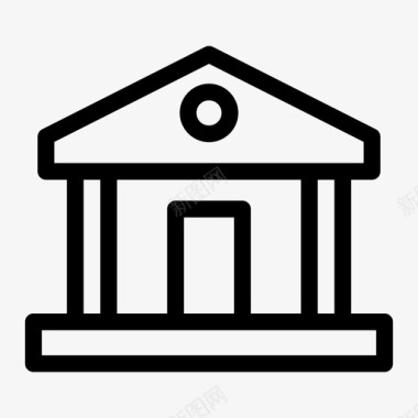 古建筑古建筑卫城银行图标