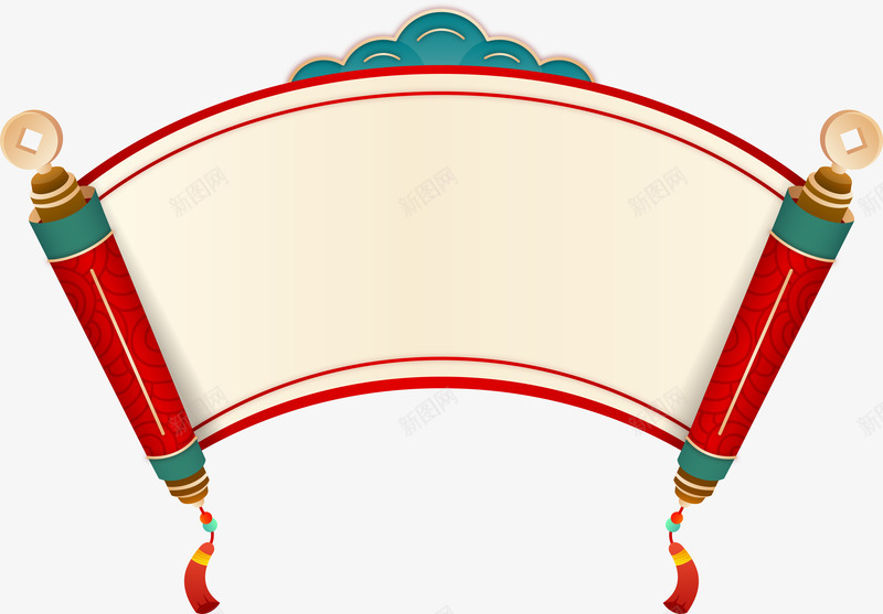 卷轴画轴中国风古风国潮png免抠素材_88icon https://88icon.com 卷轴 画轴 中国 国风 古风 国潮