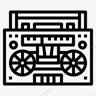 紫色收音机boombox音乐播放器收音机图标