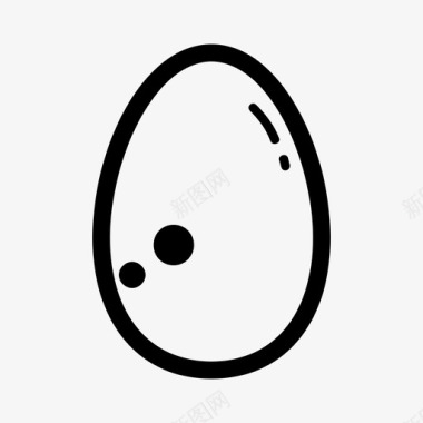 彩绘鸡蛋鸡蛋食物餐具图标