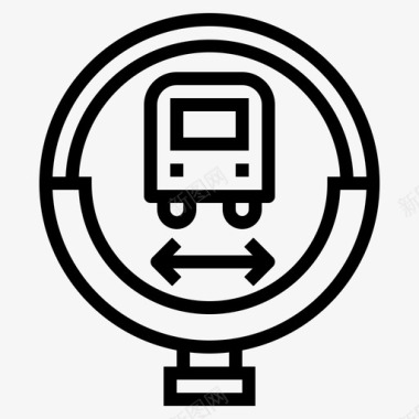 公共标识安全信号公共汽车交通图标