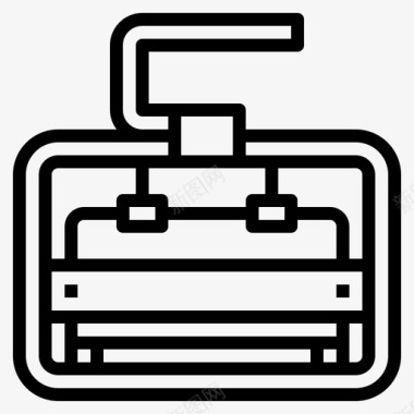 冬季运动滑雪滑雪电梯电梯运输图标