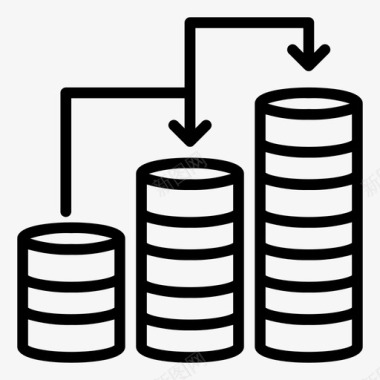 花瓶组合金融投资组合流量货币图标