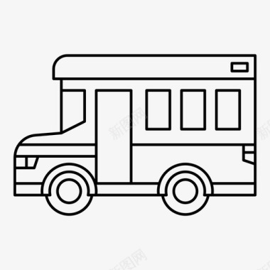 公共标识安全公共汽车汽车交通工具图标