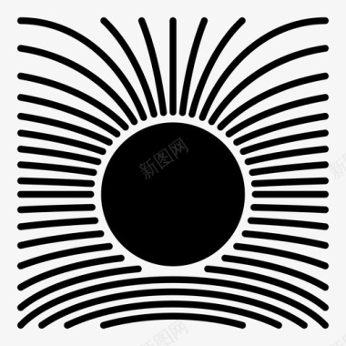 阳光辐射太阳能图标
