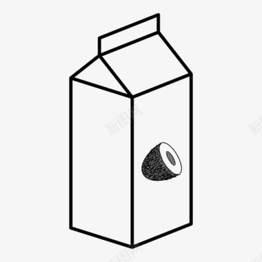 牛奶椰子奶牛奶替代品非奶制品图标