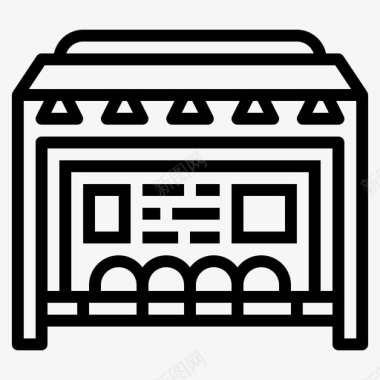 公共标识安全长凳公共汽车站车站图标