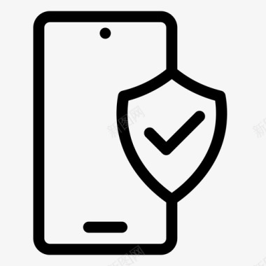 公共标识安全安全智能手机图标