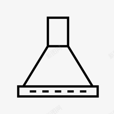 厨房冰箱设备通风柜厨师烹饪图标