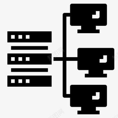 高端主机连接数据库主机图标