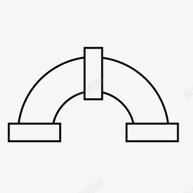 水管爆裂管道干管管子图标