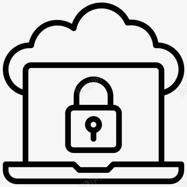 公共标识安全云安全笔记本电脑网络图标