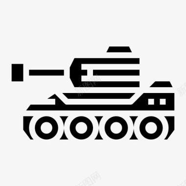 军用坦克汽车军用图标