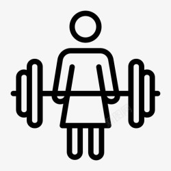 女子举重健身房健身举重高清图片