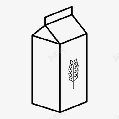 牛奶燕麦奶牛奶替代品非奶制品图标